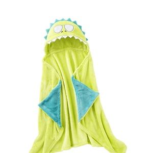 Lightning Bug Plush Dino Hooded Throw